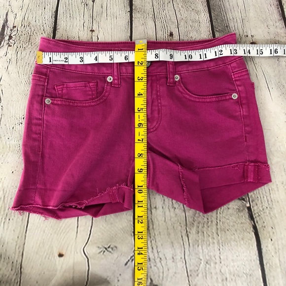 American Eagle Hot Pink Denim Jean Shorts Size 00 - Picture 7 of 10